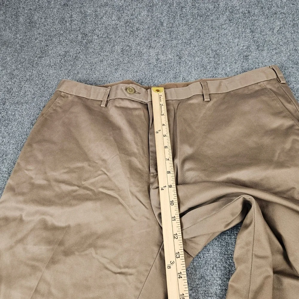 Jos A Bank Traveler Chino Pants Mens 40x30 Tan Khaki Tailored Fit Cotton Twill